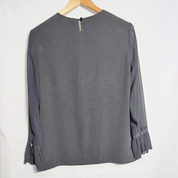 Cocorita Gerolamo Elegant Black Ruffle Blouse - Picture 3 of 5